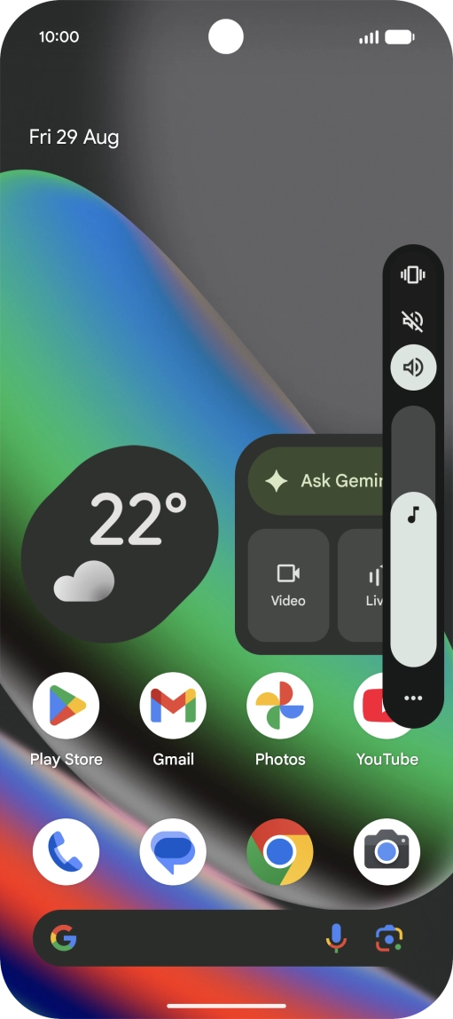 Press the silent mode icon to turn on the function.