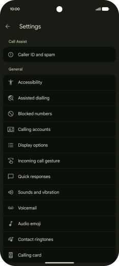 Press Calling accounts.