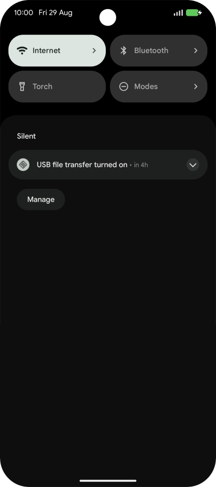 Press the drop down list.