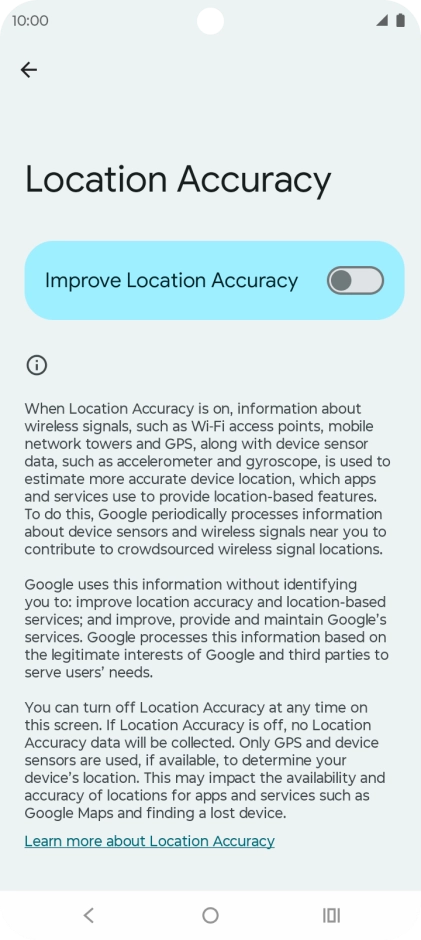 If you press the indicator next to 