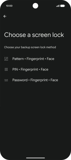 Press the required phone lock code and follow the instructions on the screen to create an additional phone lock code.