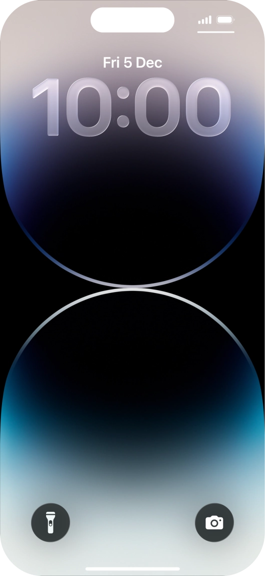 Press and hold anywhere on the lock screen.