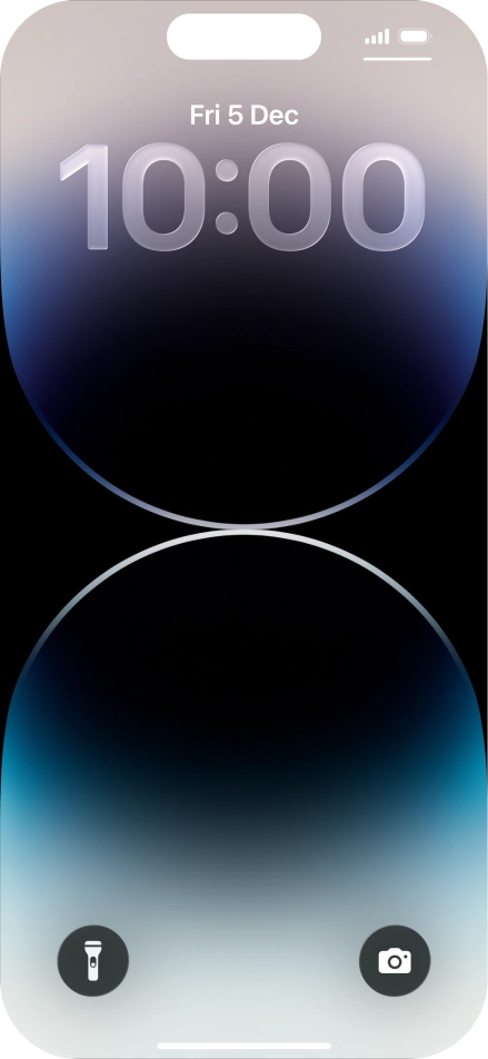 Press and hold anywhere on the lock screen.