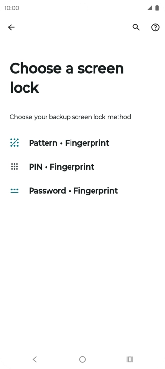 Press the required phone lock code and follow the instructions on the screen to create an additional phone lock code.