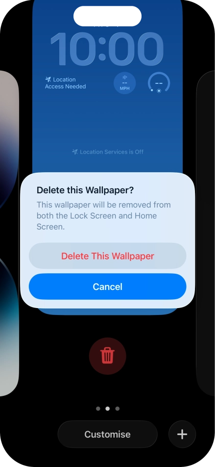 Press Delete This Wallpaper.