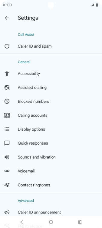Press Calling accounts.