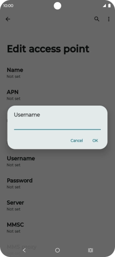 Key in eesecure and press OK.