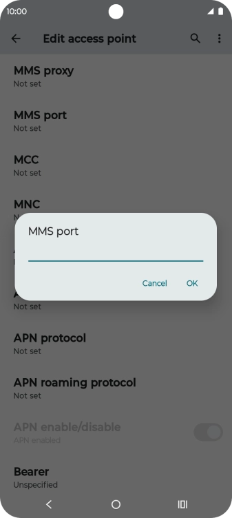 Key in 8080 and press OK.
