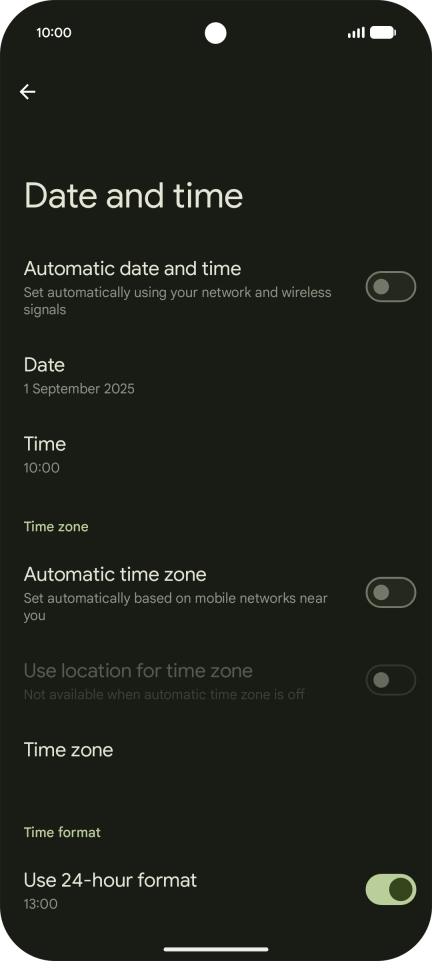 Press the indicator next to 