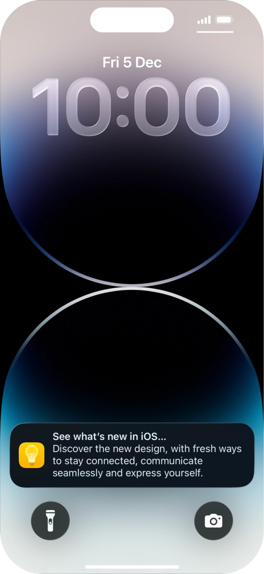 Press the required notification and follow the instructions on the screen to use the selected function.