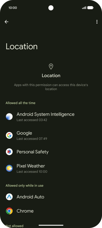 Press the required app.