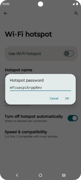 Key in the required password and press OK.
