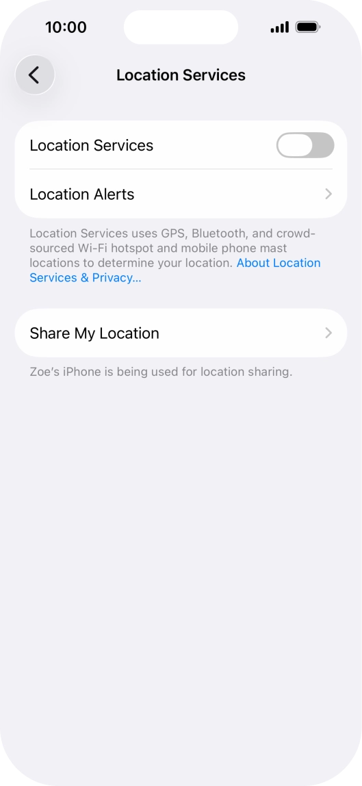 Press the indicator next to 
