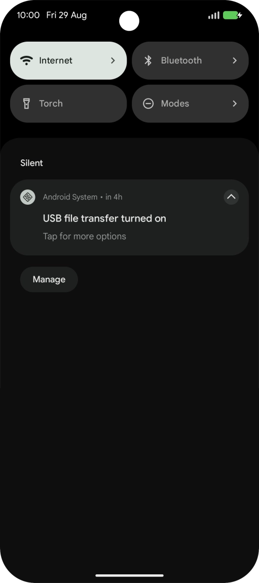Press Tap for more options.