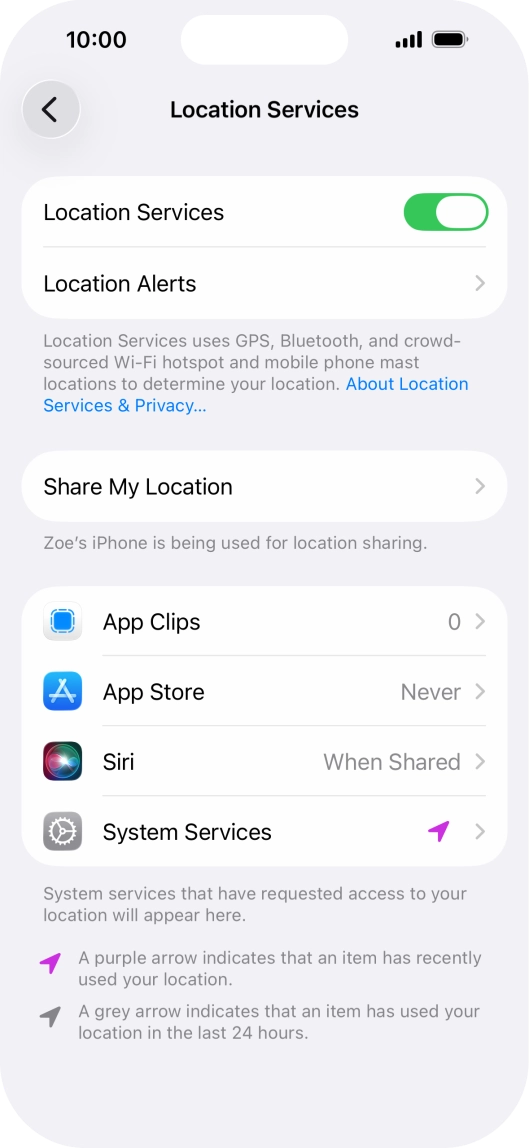 Press the required app.
