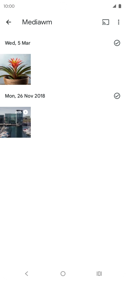 Press and hold any picture or video.