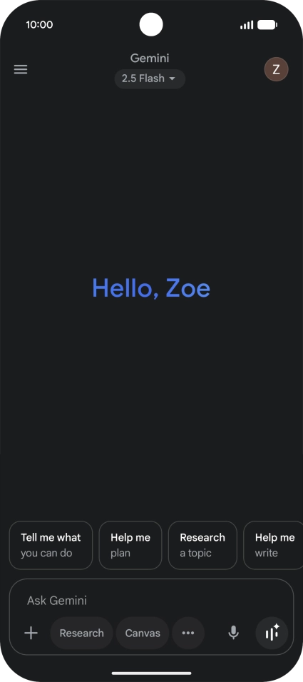 Press the profile icon.