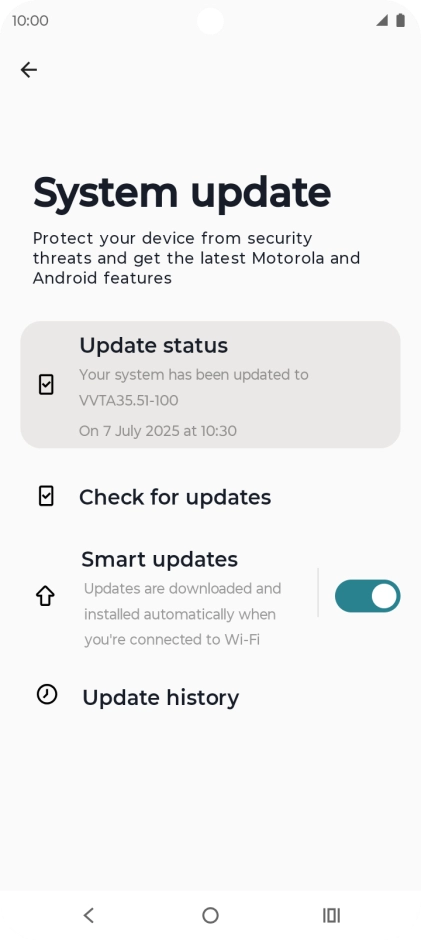 Press Check for updates. If a new software version is available, it's displayed. Follow the instructions on the screen to update the phone software.