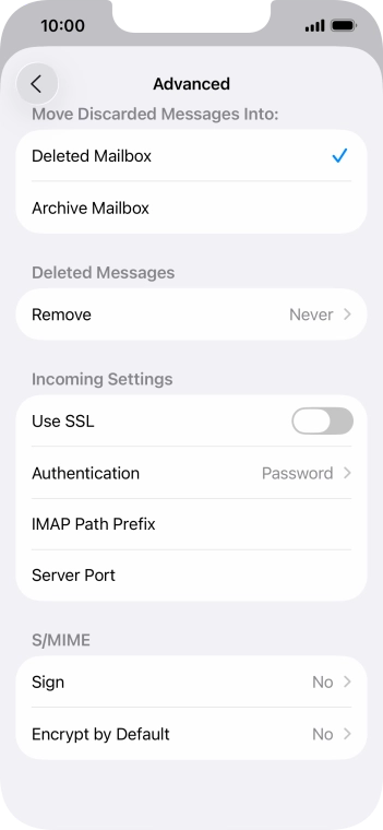 Press the indicator next to 