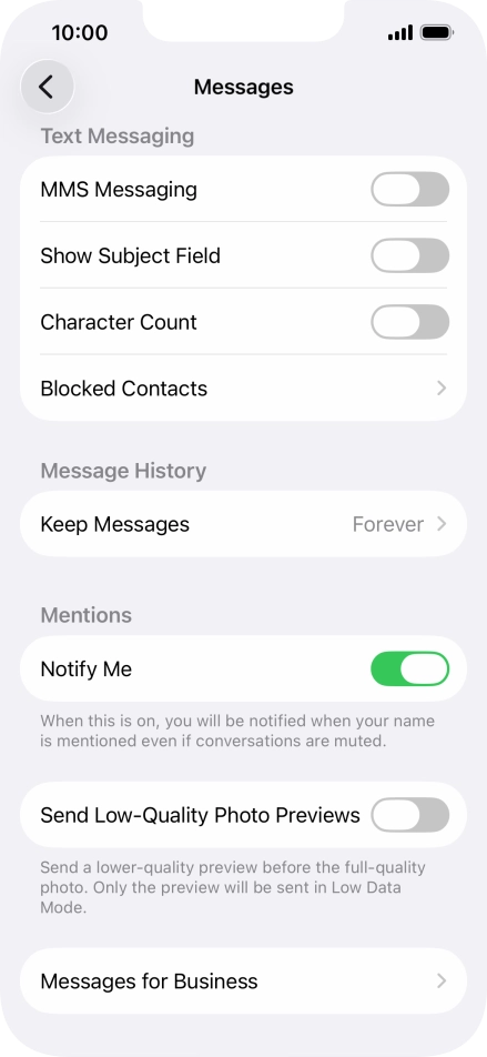 Press the indicator next to 