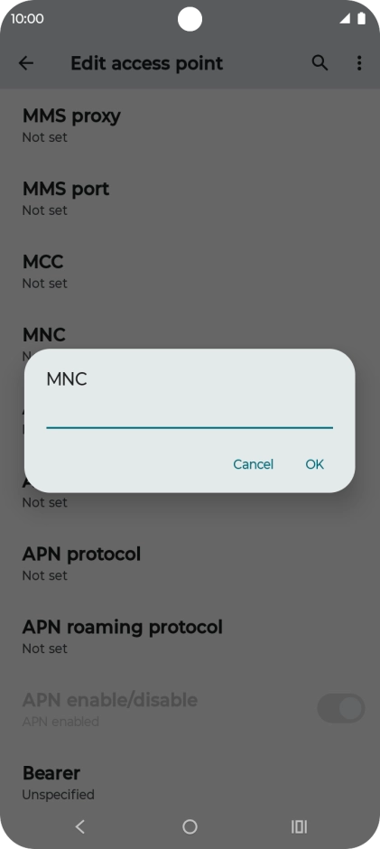 Key in 33 and press OK.