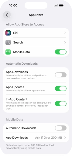 Press the indicator next to 