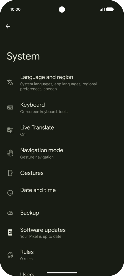 Press Software updates. If a new software version is available, it's displayed. Follow the instructions on the screen to update the phone software.