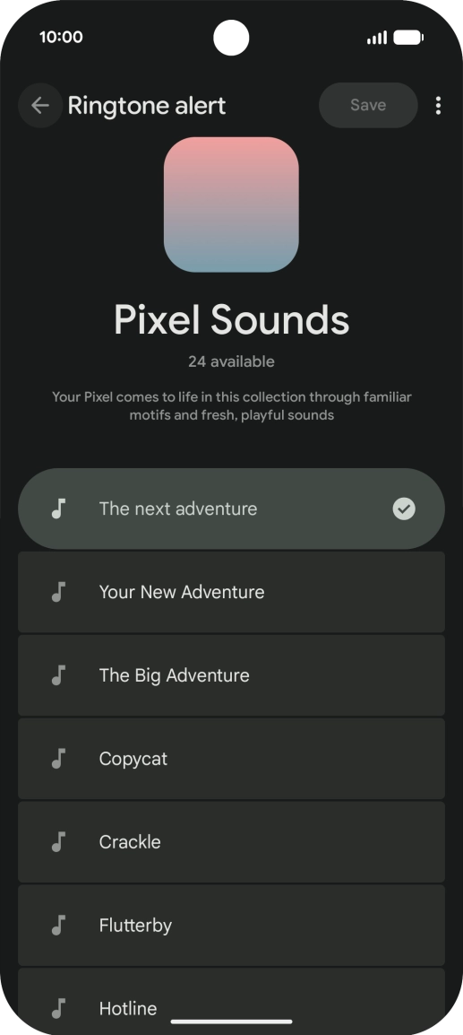 Press the required ring tones to hear them.