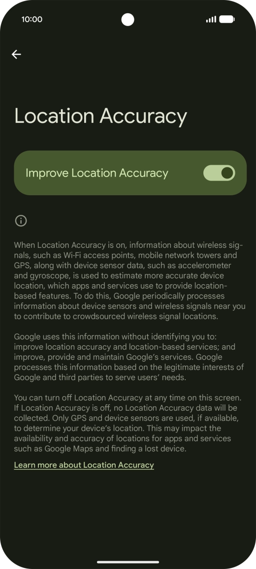 If you press the indicator next to 