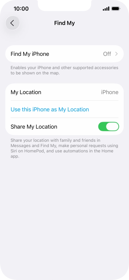 Press Find My iPhone.