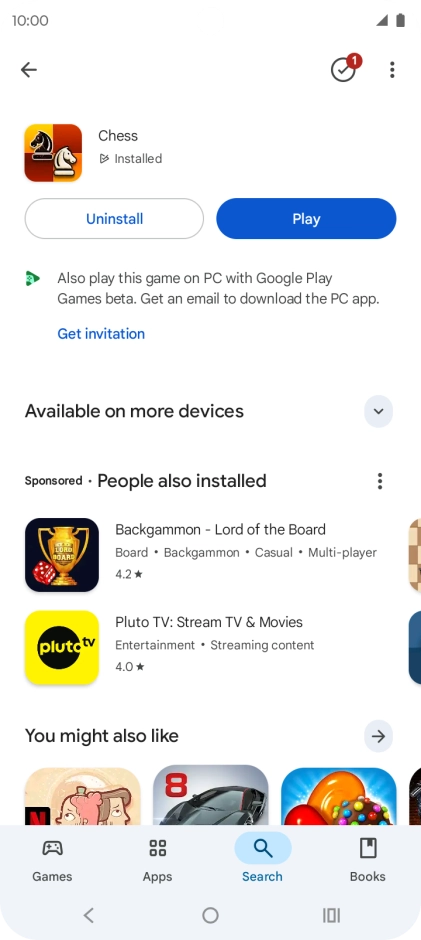 Press the Home key to return to the home screen.
