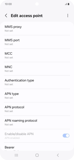 Press MMS port.