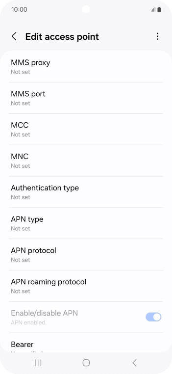 Press MMS port.