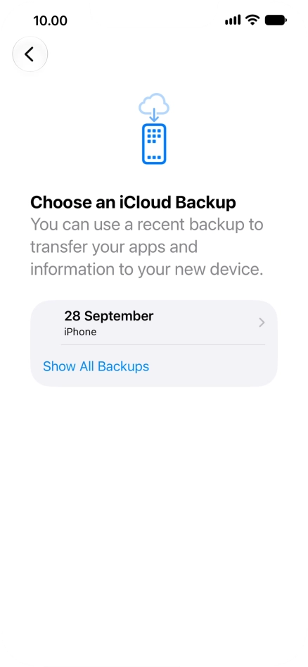 Press the required backup and your phone restores the content of the selected backup. Subsequently, follow the instructions on the screen to set up your phone and prepare it for use.