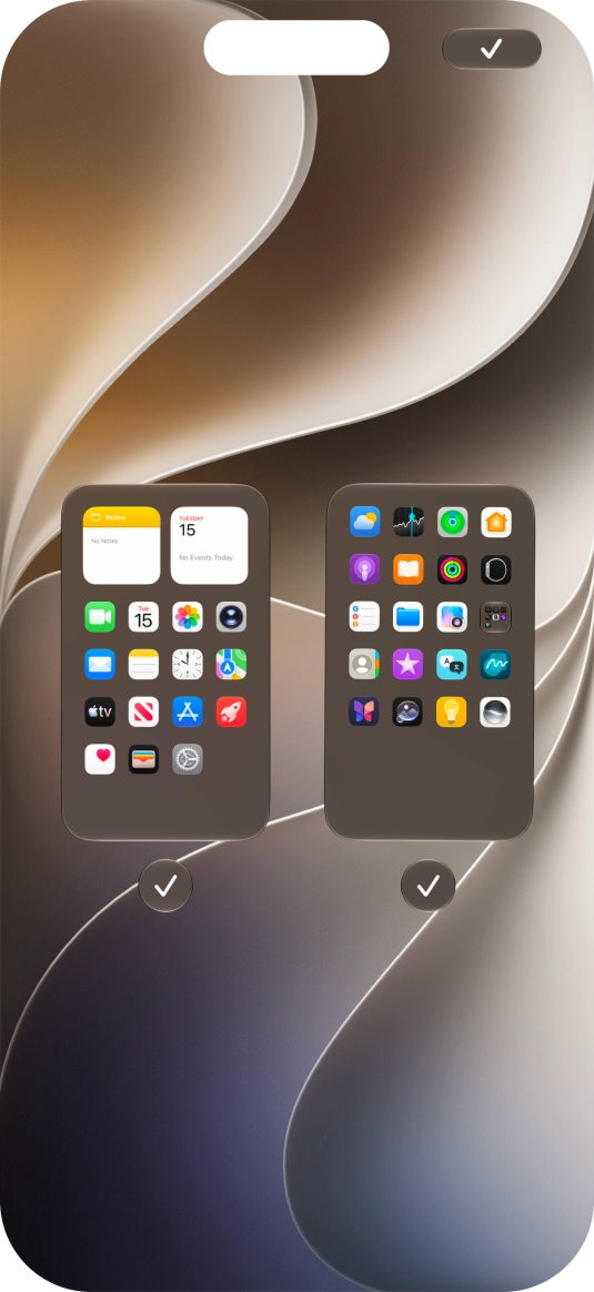 Press the confirm icon.