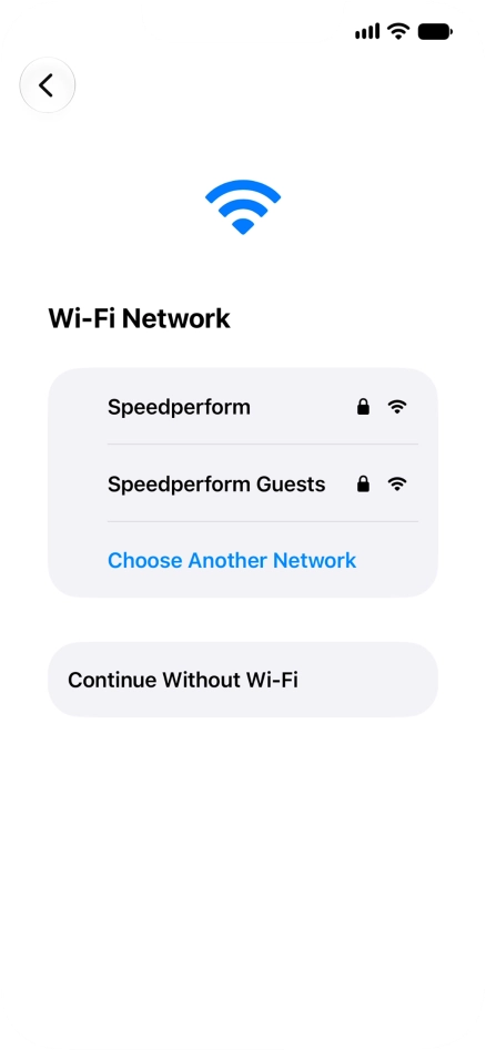 Press the required Wi-Fi network. Press the required Wi-Fi network.