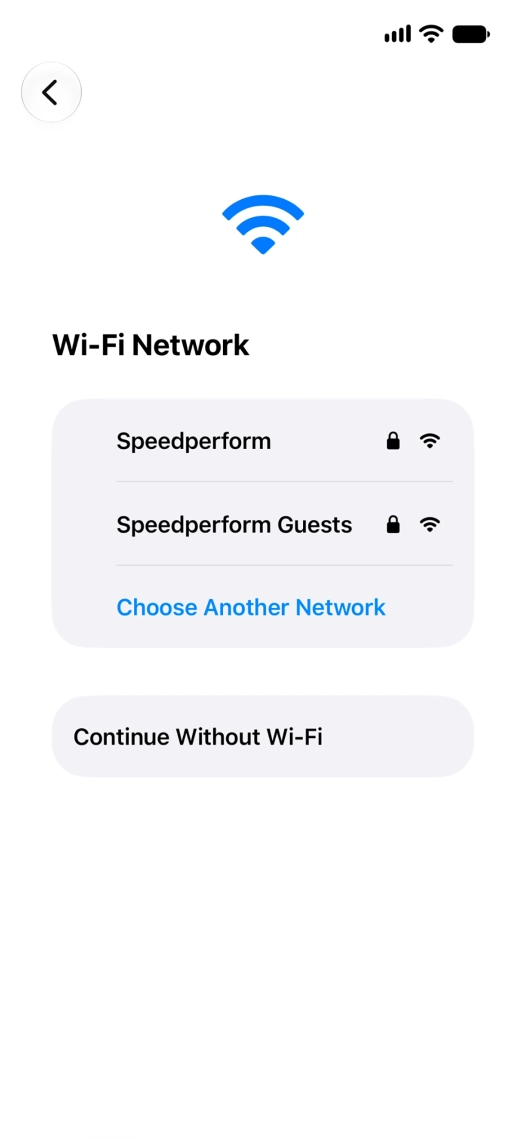 Press the required Wi-Fi network. Press the required Wi-Fi network.