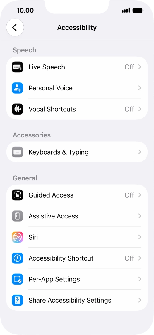 Press the required category below 