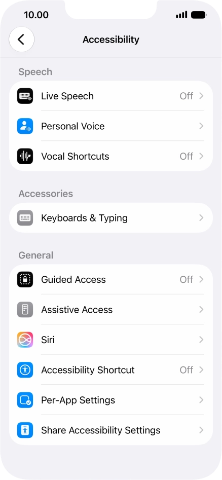 Press the required category below 