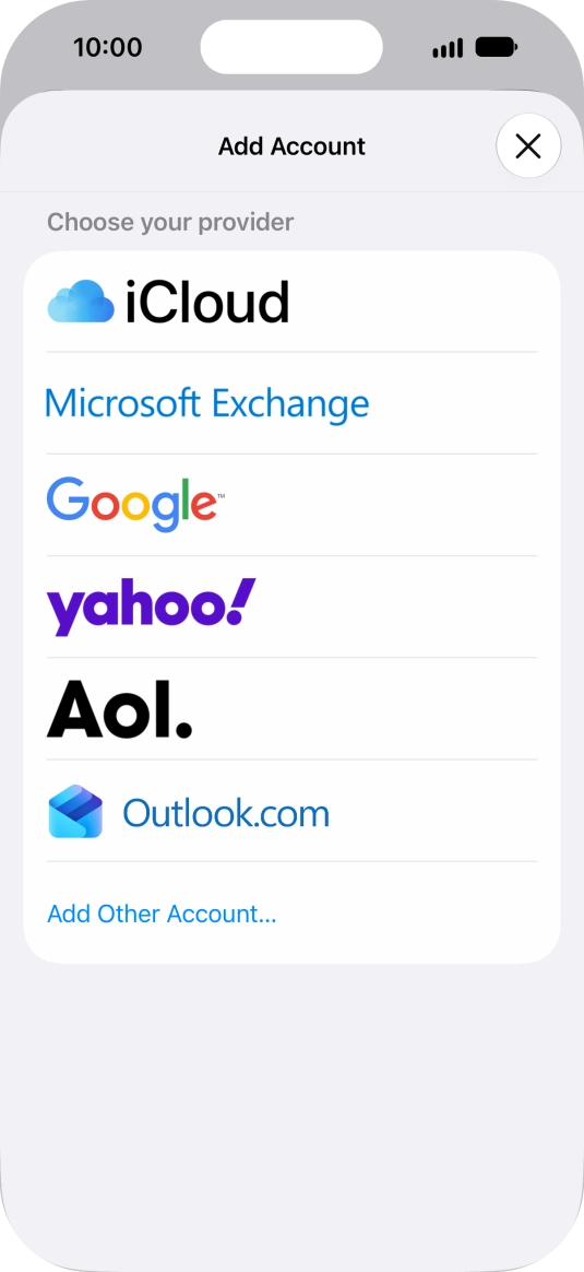 Press Add Other Account....