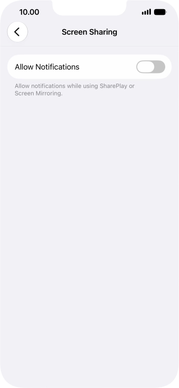 Press the indicator next to 