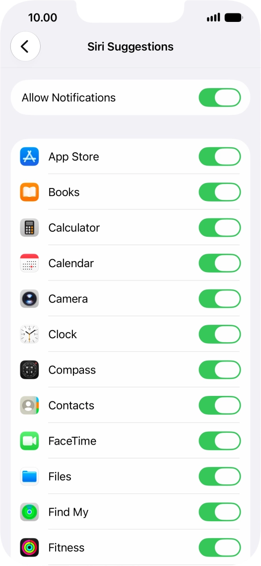 Press the indicator next to 