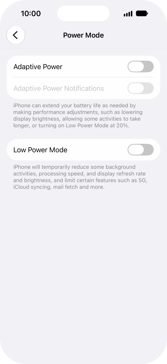 Press the indicator next to 
