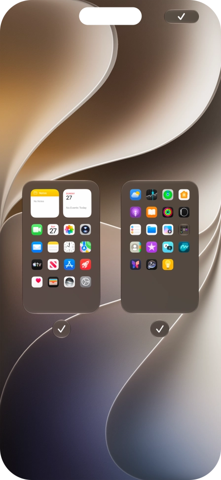 Press the confirm icon.