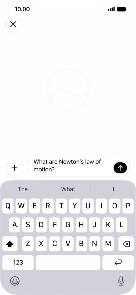 Follow the instructions on the screen to type or speak the required question. You can also attach pictures or documents and ask questions to them. Follow the instructions on the screen to type or speak the required question. You can also attach pictures or documents and ask questions to them.