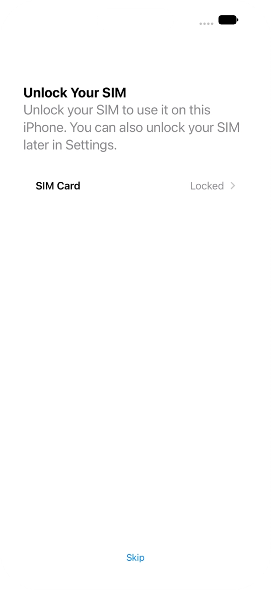 Press SIM Card.