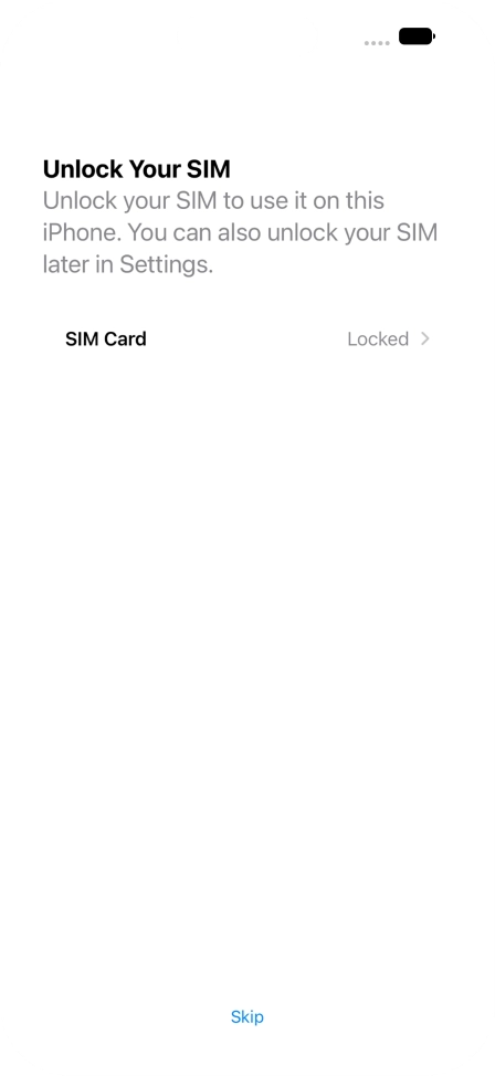 Press SIM Card.