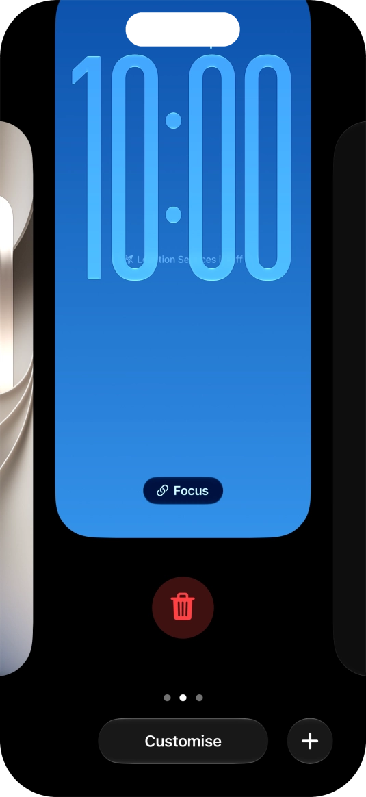 Press the delete icon.