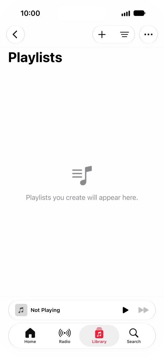Press the new playlist icon.