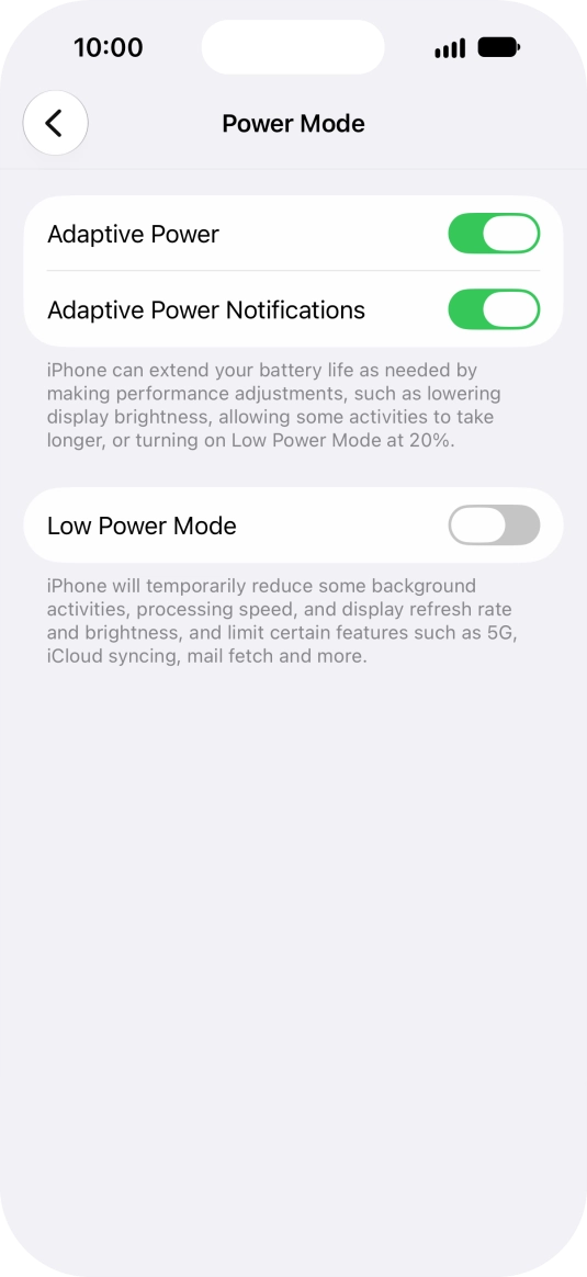 Press the indicator next to 